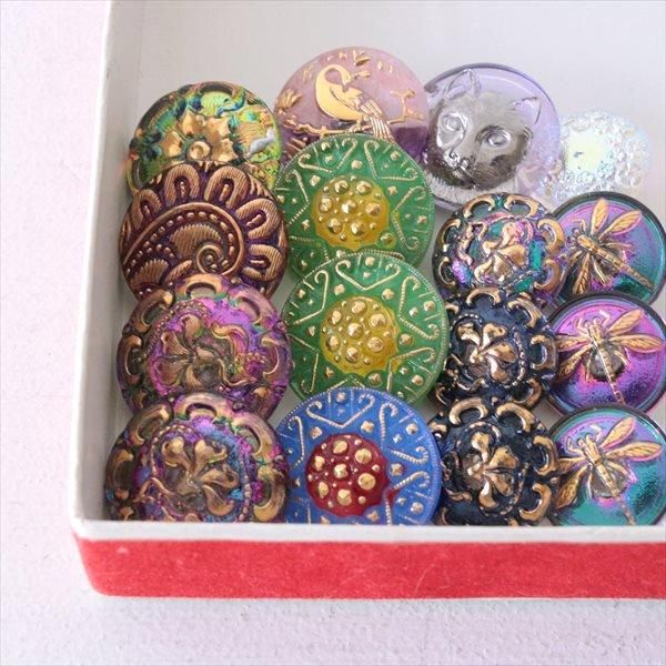 難有り特価 Cランク品 SS/S】 チェコ ボヘミアガラスのボタン