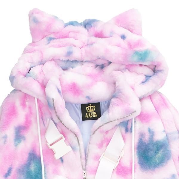 LISTENFLAVOR ゲーミング猫耳バックルファーブルゾン