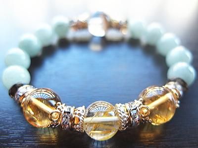 高品質天然石]パワーストーンブレスレット – 煌めく金運・勇気サポート