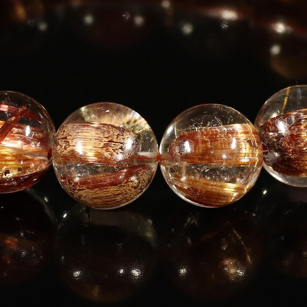 【唯一無二】【赤字突入】【高品質】ゴールドルチルアステロイド 透明度抜群】【赤褐色～黒褐色タイプ】タイチンハニーゴールドルチル