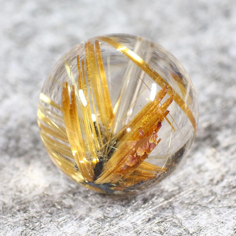 太陽放射タイチンルチル[v2yl]超品位　約8mm　14cm 正規品直輸入】 太陽放射タイチンルチル[v2yl]超品位 約8mm 14cm