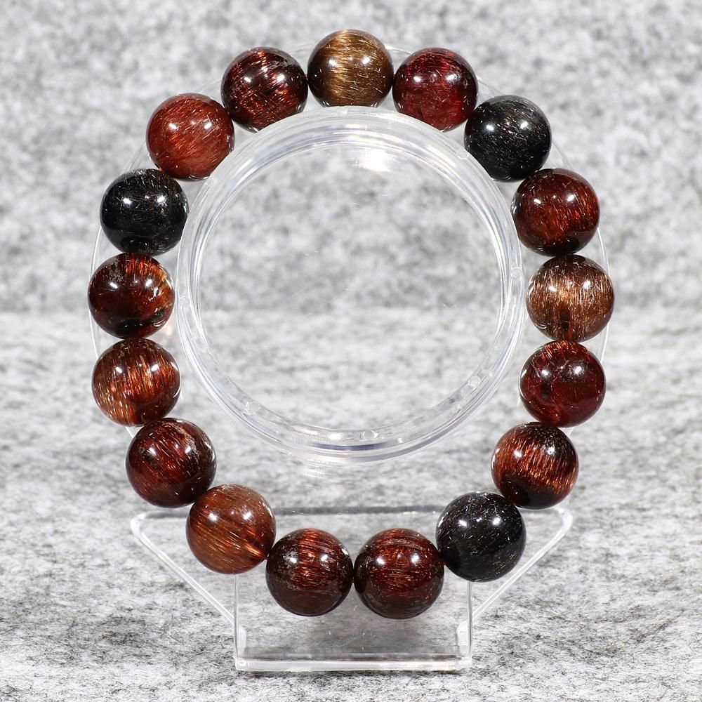 MIXルチルクォーツ12.5mm 12.5mm太陽ルチル(ヘマタイト/ルチル)】ルチルクォーツ 12.5mm玉