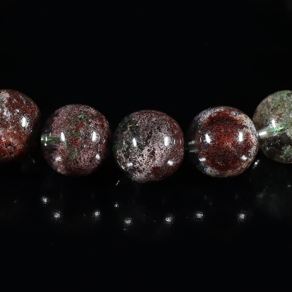 珍品】プラチナルチル入りガーデンクォーツ 9.5mm～10mm玉