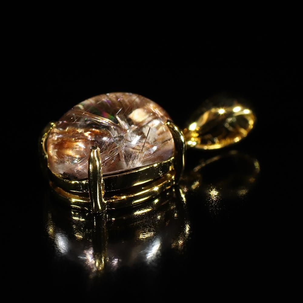 オーダーメイド品】太陽放射タイチンブロンズルチルクォーツ SV925