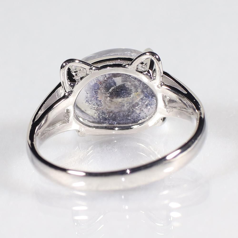 オーダーメイド品】デュモルチェライトインクォーツ SV925 猫耳