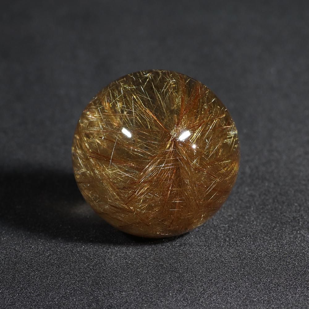 珍しい色味のシルバールチル】シルバーブラウンルチルクォーツ 45.6mm