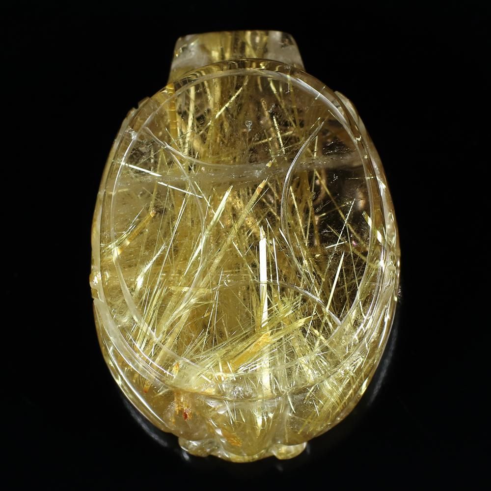 ロングイ　【龍亀】タイチンルチルクォーツ 楽天市場】◇正財運◇ ゴールドルチル 龍亀 ロングイ彫刻 置物