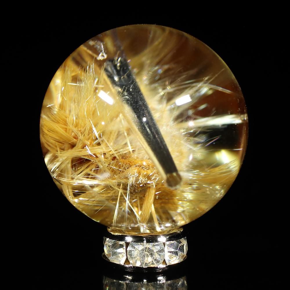 これが来てからすごい金運上がってる！フラワールチルっていう珍しいルチルたん！ 金運 仕事運 ルチルクォーツ 金紅石入り水晶 ゴールドルチル