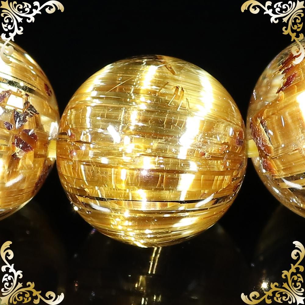 最強金運！高品質 太陽放射タイチンルチルクォーツ ペンダント