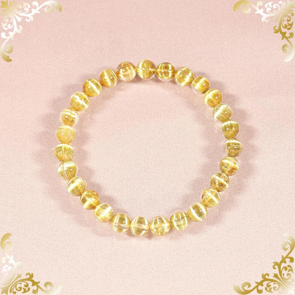 専用【極上,小粒】タイチンキャッツアイルチル ７㎜ ブレスレット　美品　希少 極上,小粒】タイチンキャッツアイルチル 7㎜