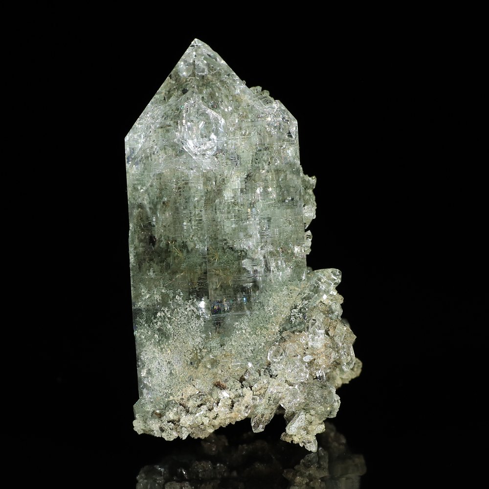 最高品質】インド・マニハール産ルチル入りヒマラヤ水晶クラスター原石
