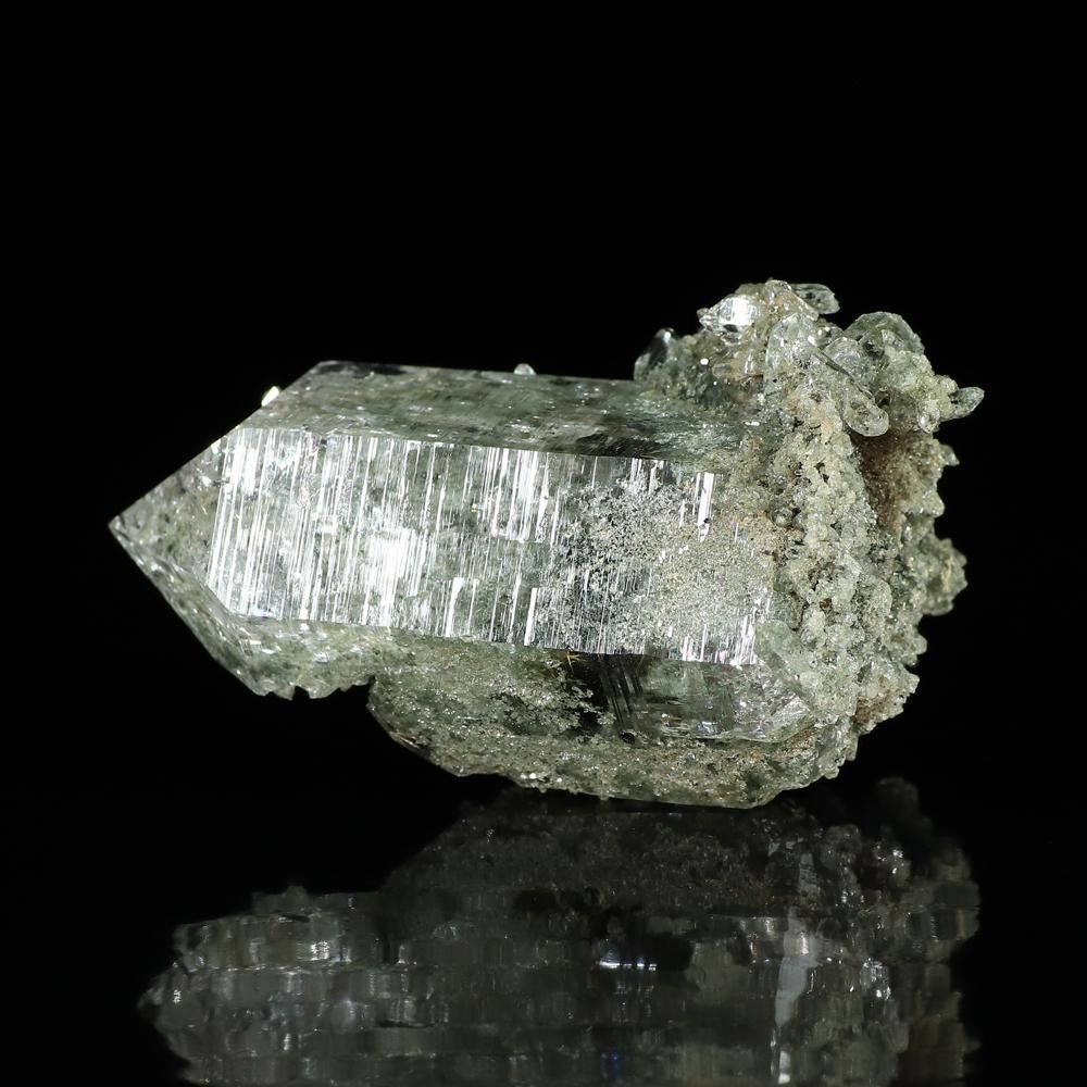 最高品質】インド・マニハール産ルチル入りヒマラヤ水晶クラスター原石