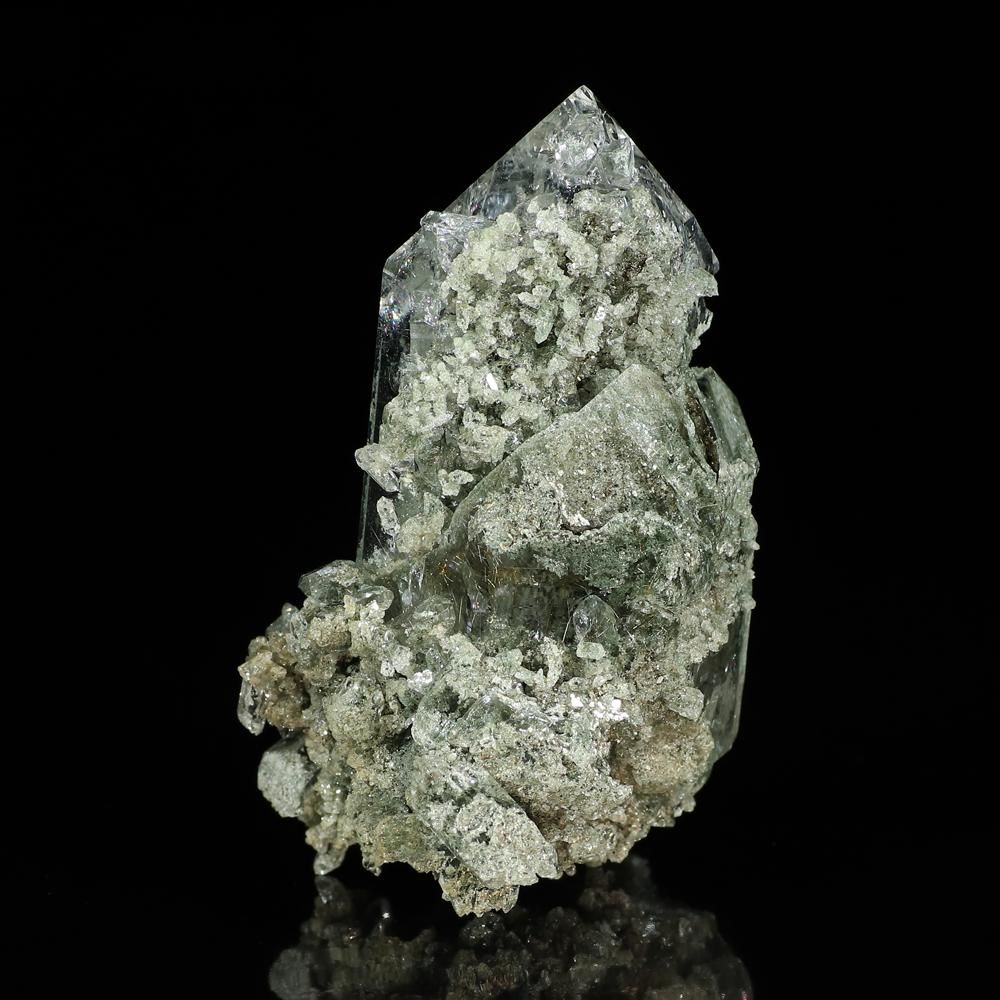 天然石　ルチル入り水晶クラスター 最高品質】インド・マニハール産ルチル入りヒマラヤ水晶