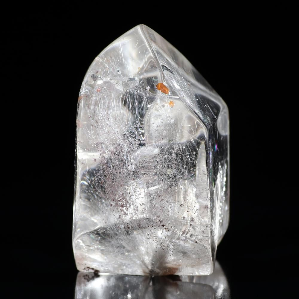 天然石†水晶球†ピンクルチル・プラチナルチルクォーツ・晶中晶6種類共生†57mm 4種類の鉱物が創り出す世界観】オーロラ&ピンクガーデン入り