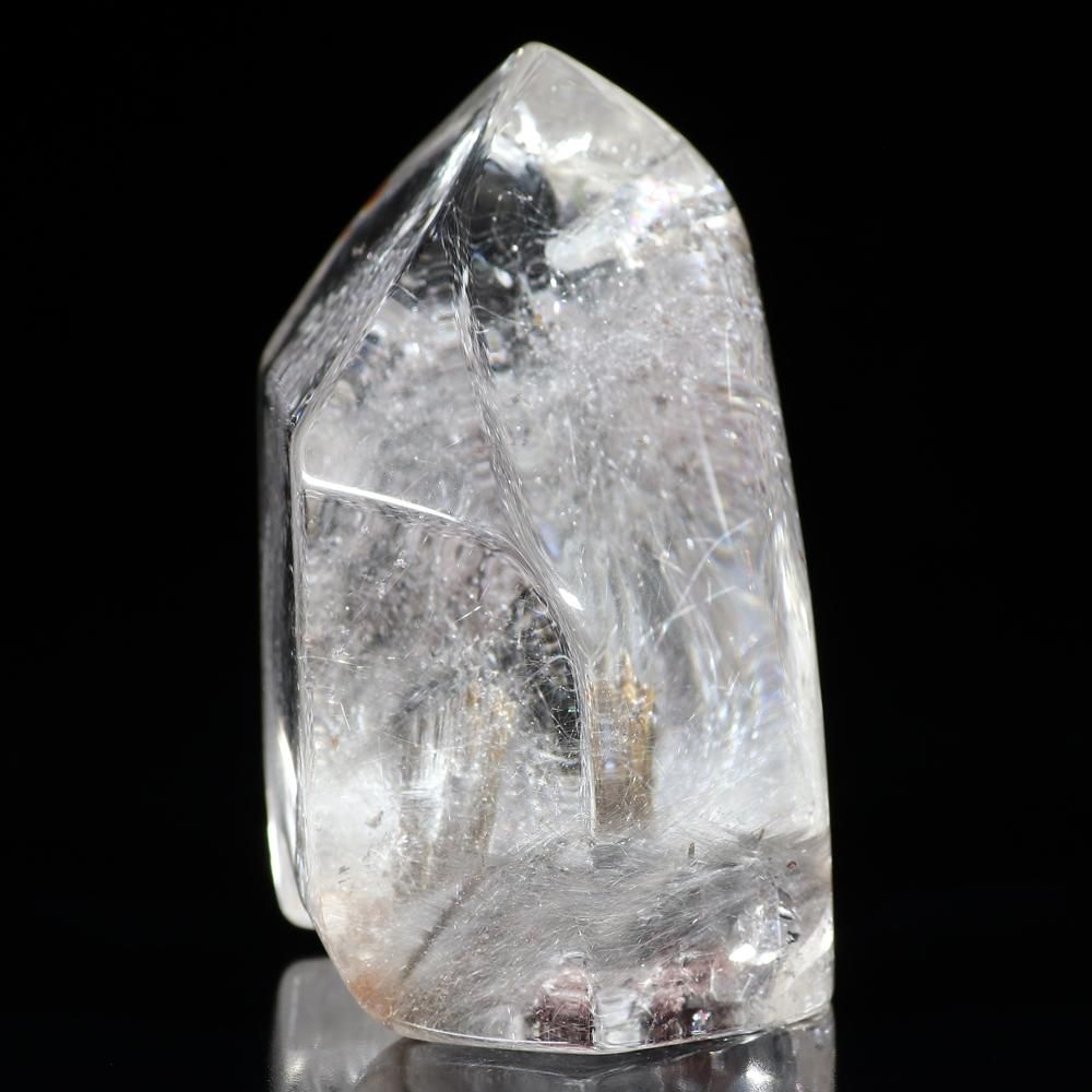 天然石†水晶球†ピンクルチル・プラチナルチルクォーツ・晶中晶6種類共生†57mm パワーストーン 天然石 金針ルチル水晶ペンダント[T86-7113]