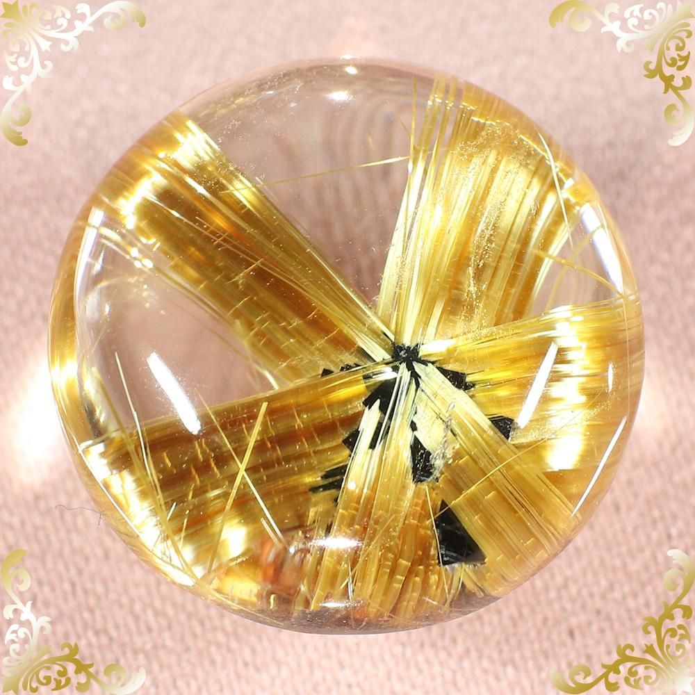 プレミアムスター太陽放射jí(ジン)タイチンルチルクォーツ