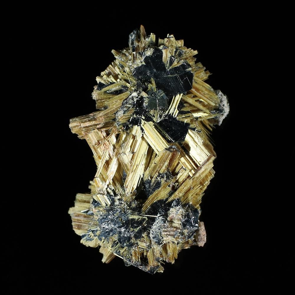 太陽放射ルチル 結晶/標本 [高さ17.7mm×横27.1mm×厚さ9.7mm