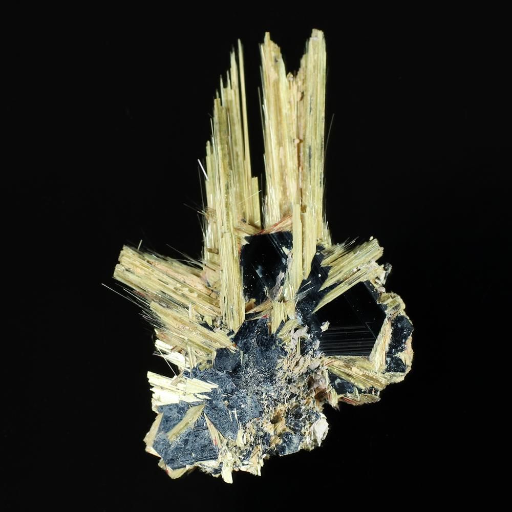 太陽放射ルチル 結晶/標本 [高さ32.5mm×横22.0mm×厚さ6.9mm