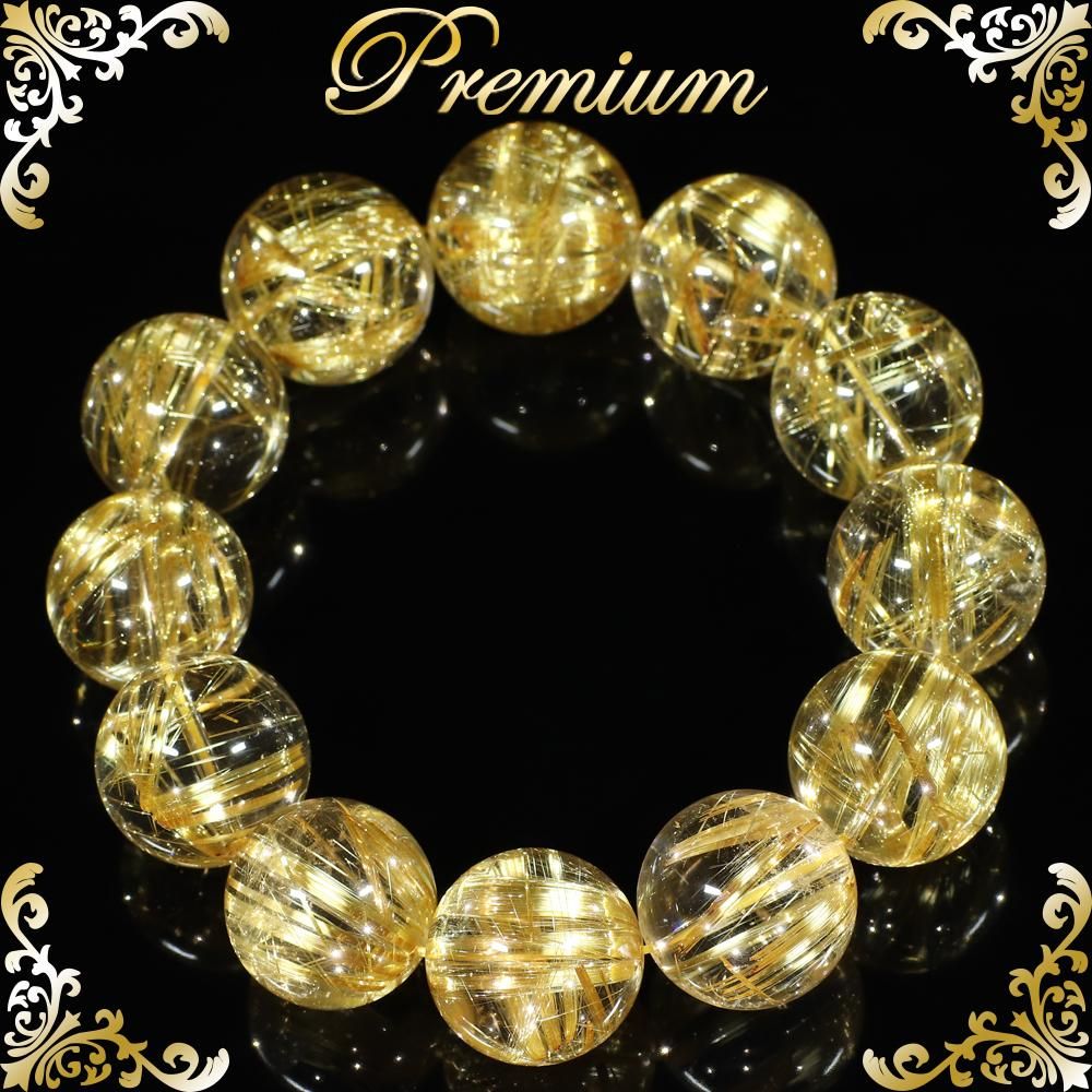 ⭐︎【天然】タイチンルチルクオーツ ブレスレット 6mm 11.8g