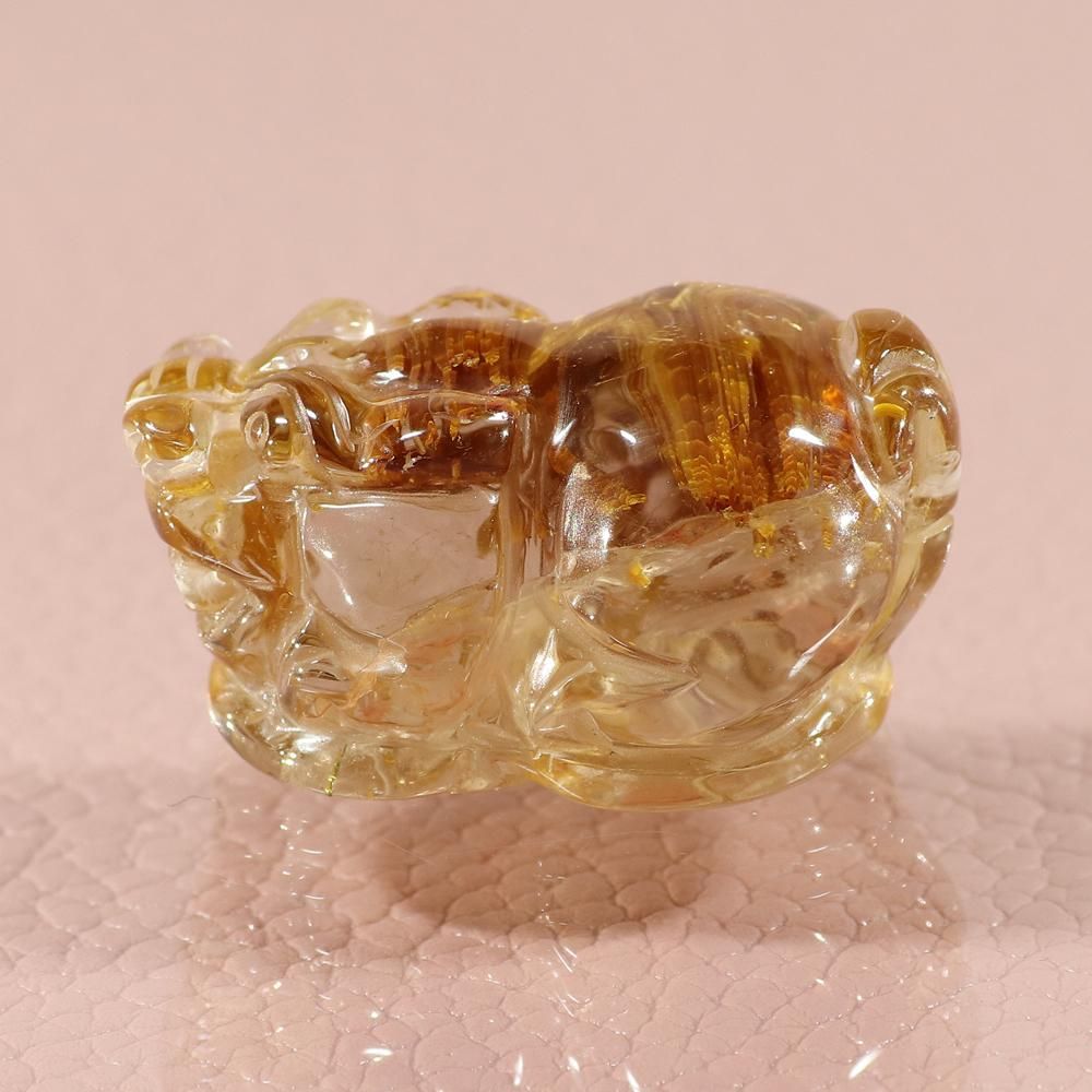 偏財運を高める風水アイテム】タイチンルチルクォーツ 貔貅(ヒキュウ