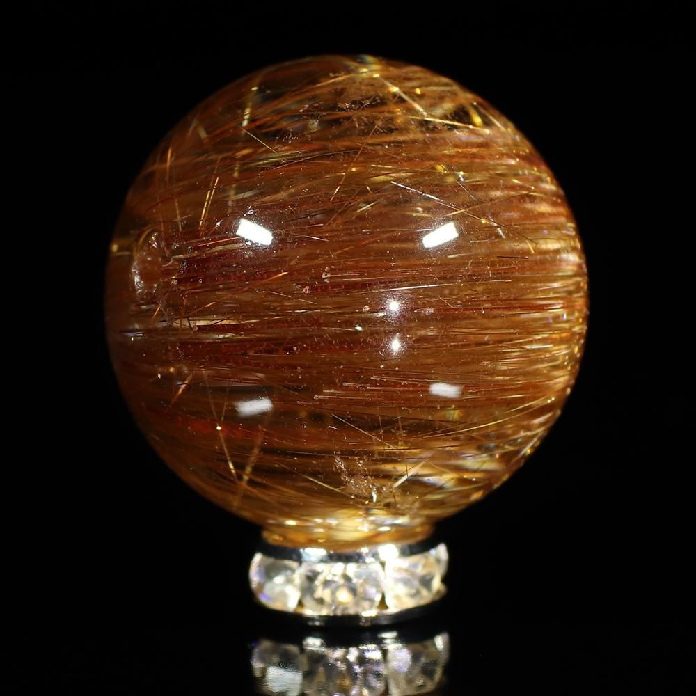 【一点限り】高品質ブラウンルチルブレス9.6（新品未使用）キャッツ透明ブラック♡ 透明感抜群!!AAブラックルチルクォーツブレスレット B086