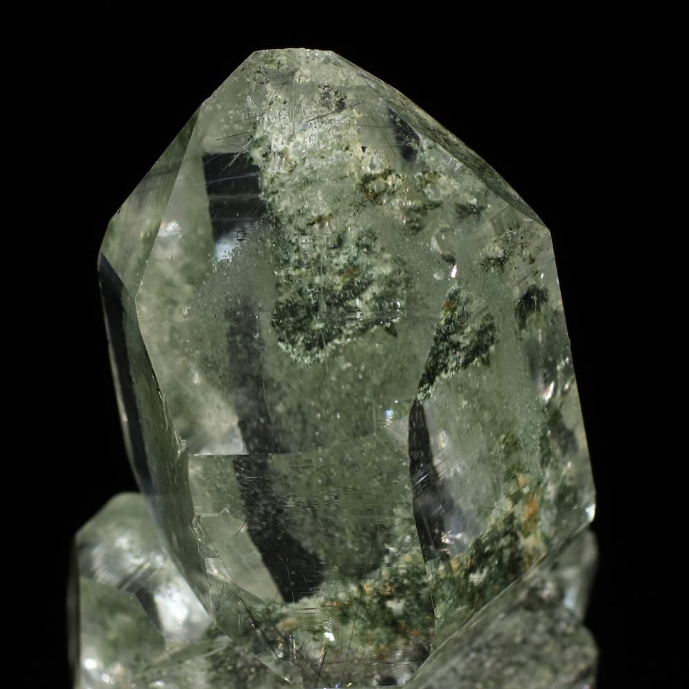 高品質/ダブルポイント/ルチル入り/グリーンファントム/クロー