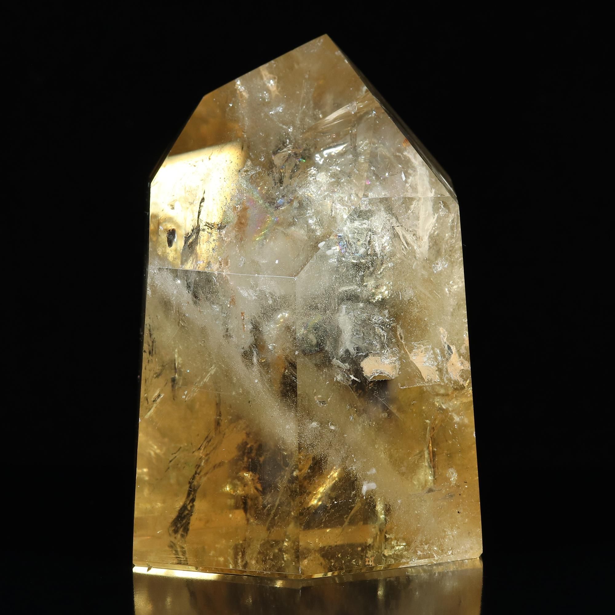 【１点限定】ブラジル産 天然石コレクションボックス 厳選一点物/非加熱】ブラジル産天然シトリン ポリッシュポイント