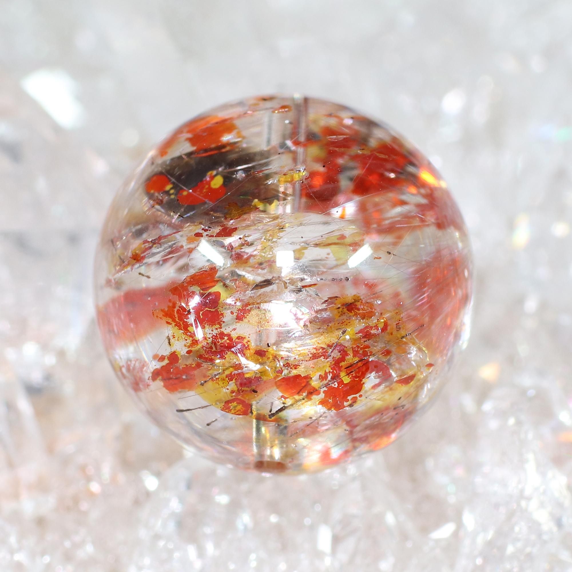 高品質+/入手困難/希少サイズ/神秘的な共生/炎を連想させるオーロラの