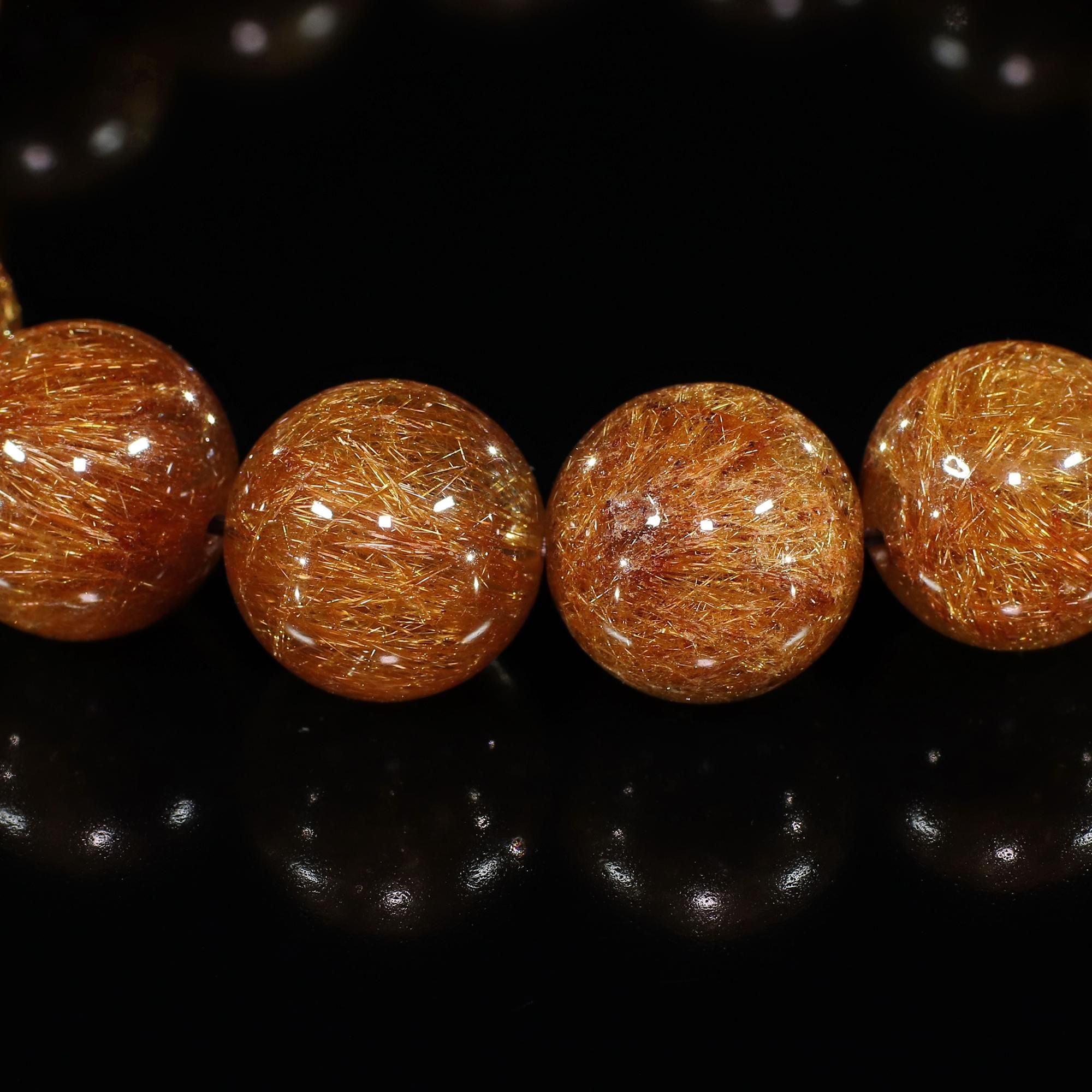 おまとめご確認専用です♡ ブラウンルチル ゴールドルチル ブレス 高品質+/組み替えて品質UP/色ムラ軽減/色味が明るく統一感のある