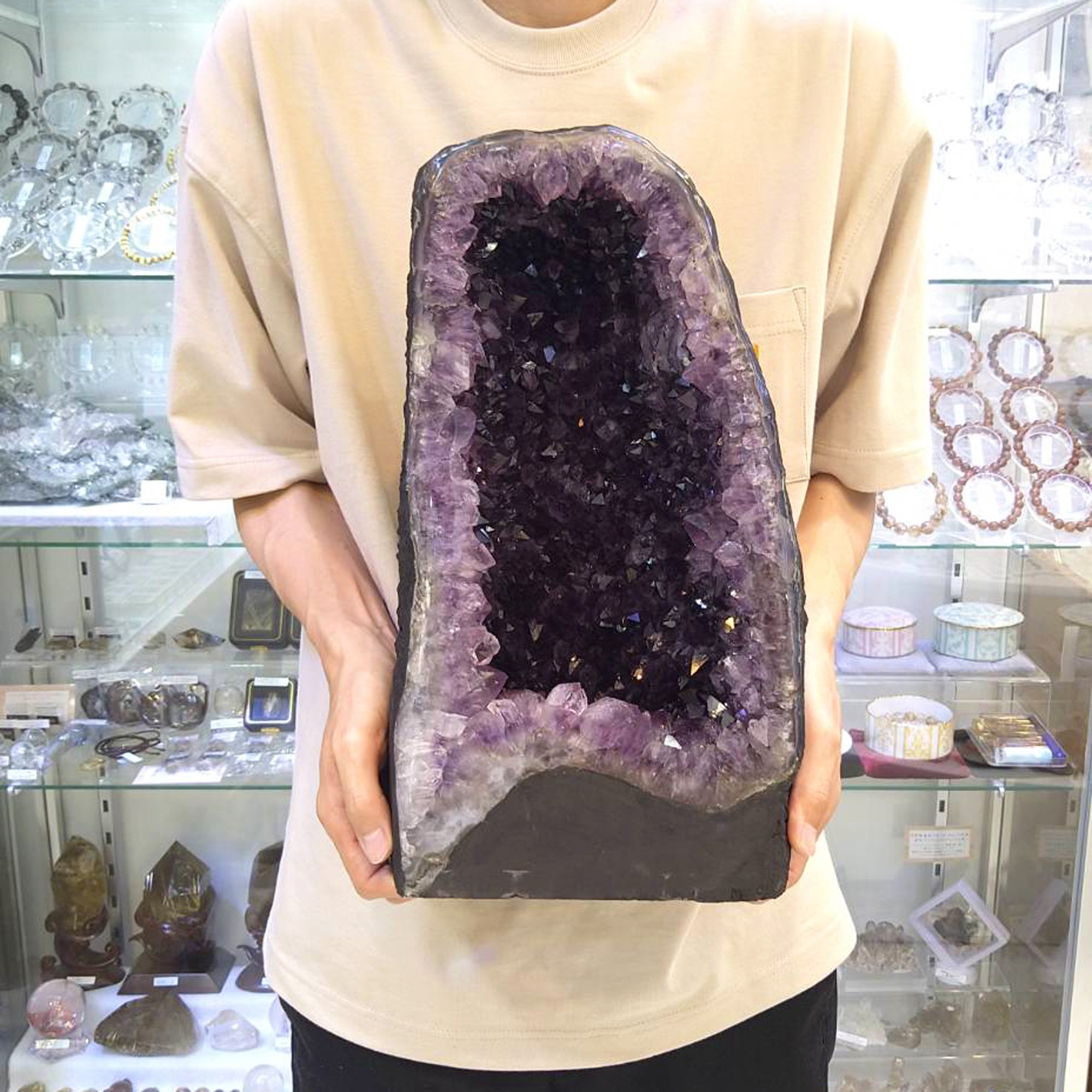 アメジスト ドーム 50cm 12kg 紫水晶 Amethyst 天然石 - 置物