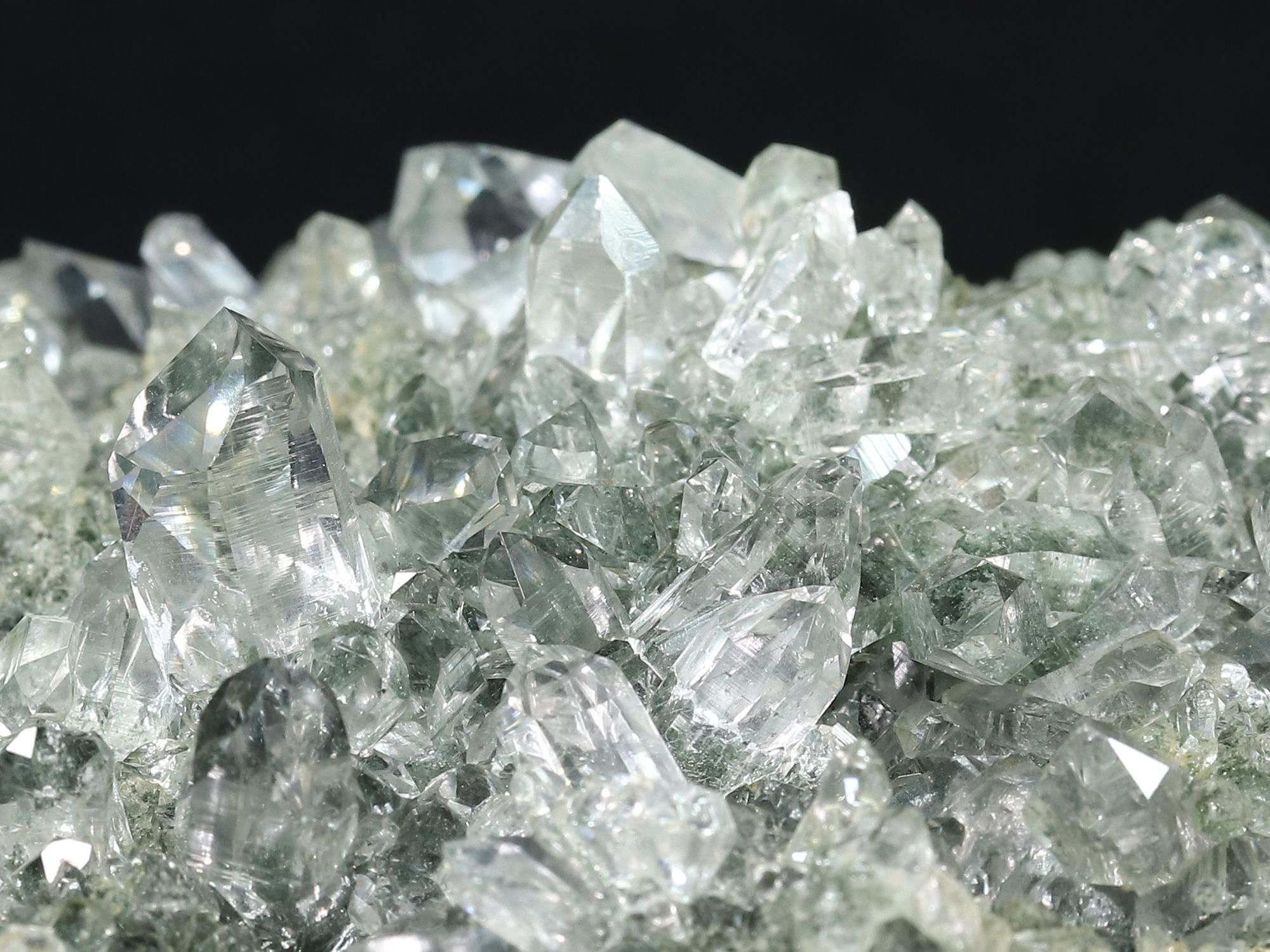 高品質/アナテース/クローライト/透明/光沢・照り】インド・マニハール