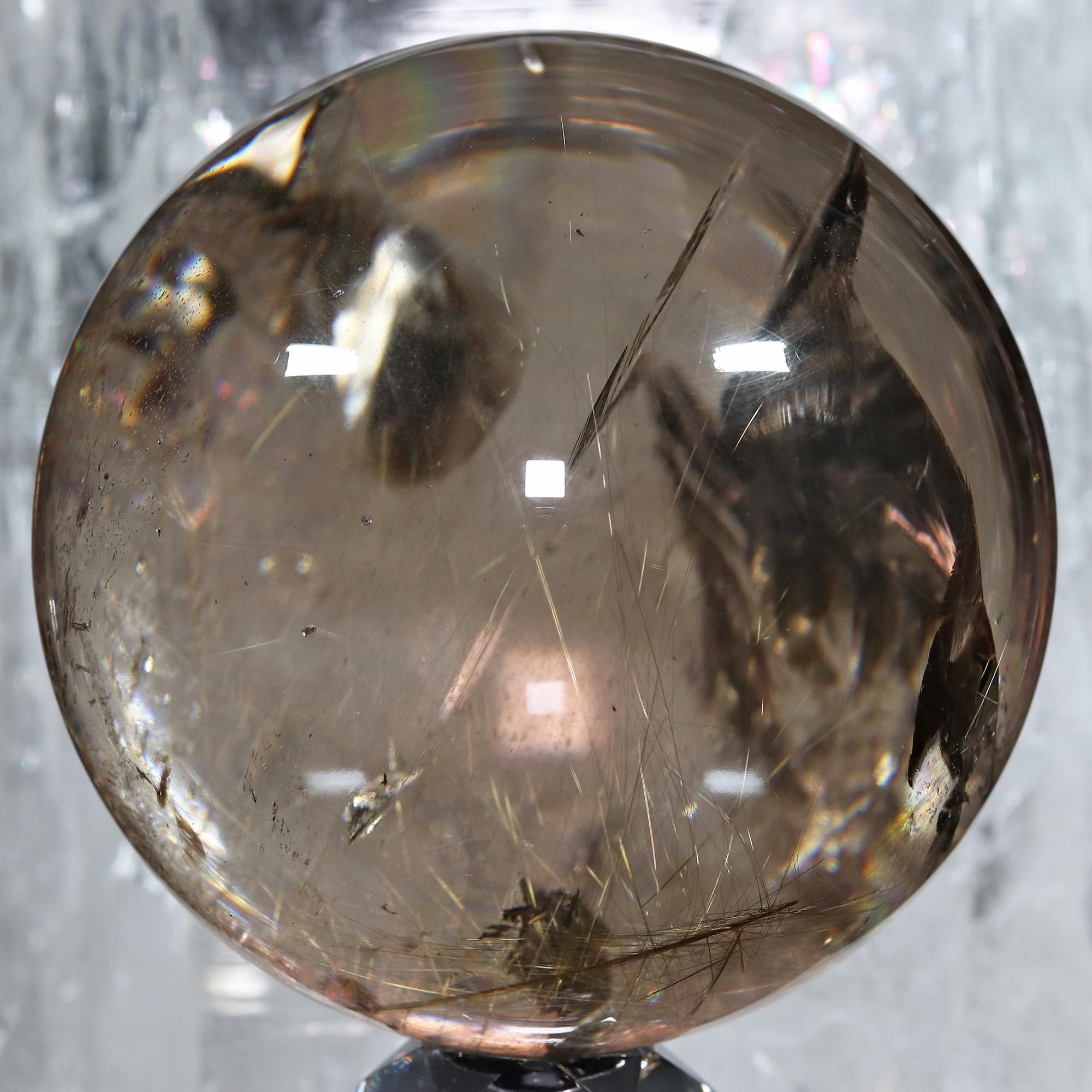 ルチルクォーツ 虹入　特大　61mm スフィア　丸玉 ルチルクォーツ 虹入 特大 61mm スフィア 丸玉 ルチルクォーツ