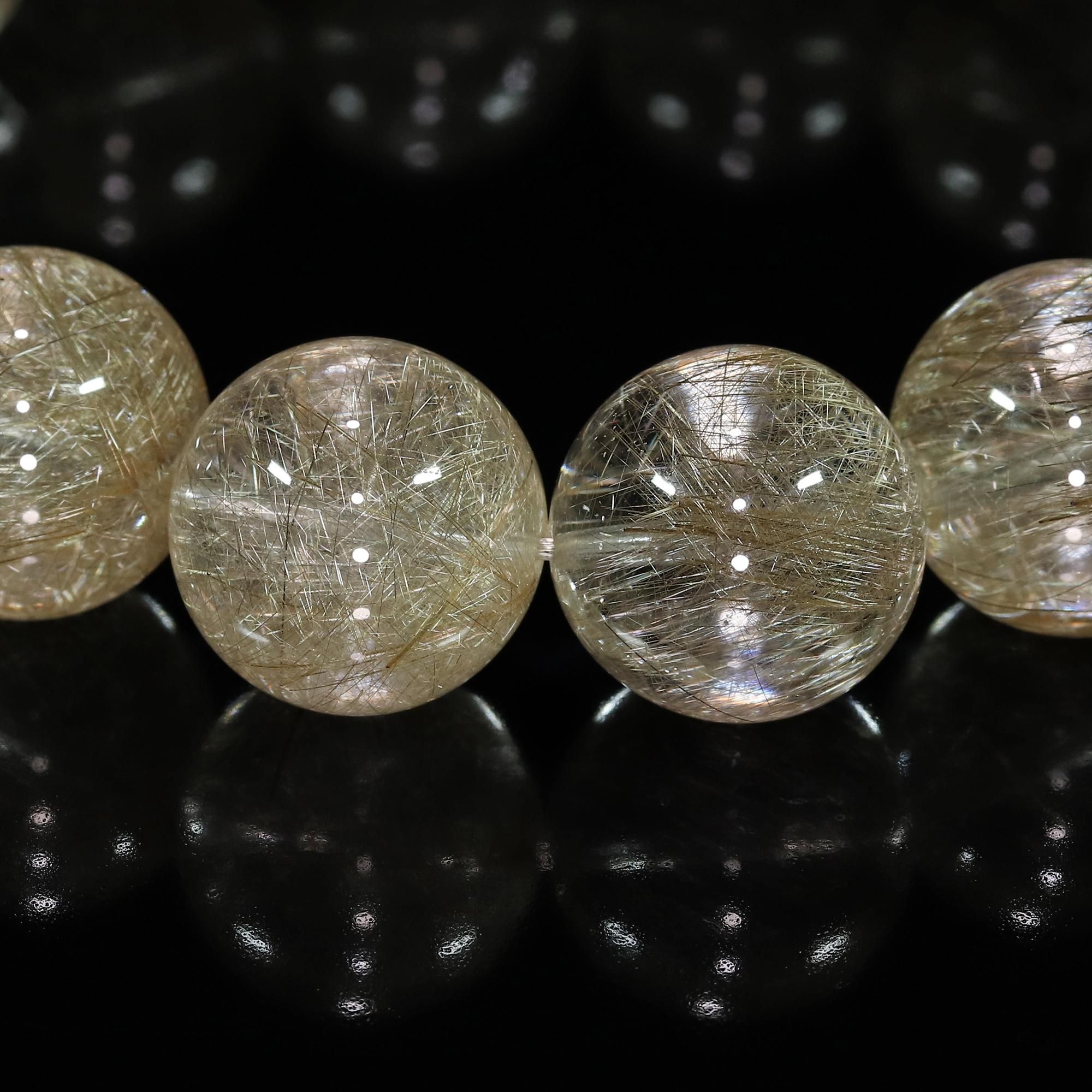 大流行中！ 高品質/クリアタイプ】シルバールチルクォーツ 16mm～17mm玉 ブレスレット・バングル