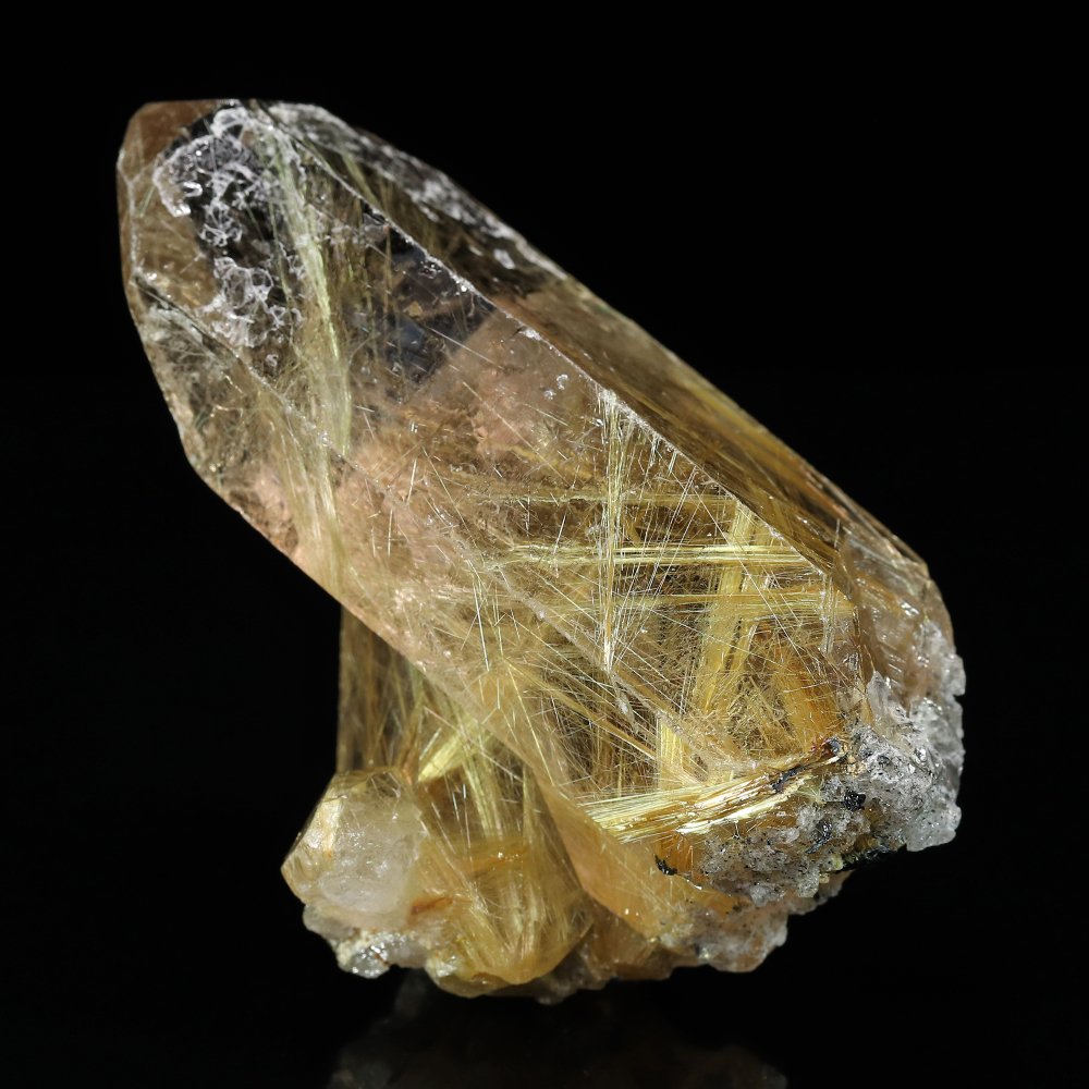 ルチル水晶ポイント　ゴールドルチル　原石