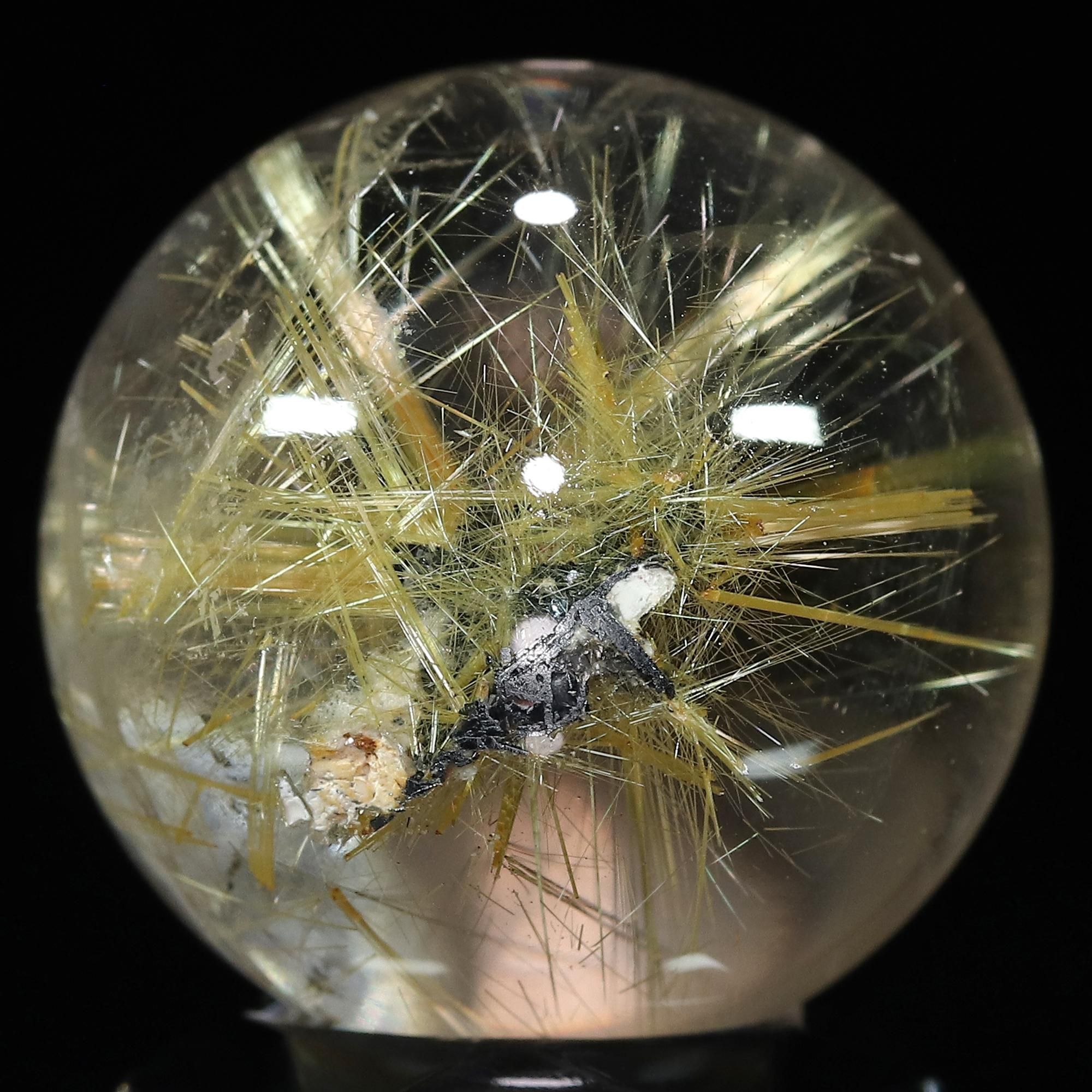 太陽放射タイチンルチルクォーツ Φ20mm玉 スフィア (丸玉) [型番