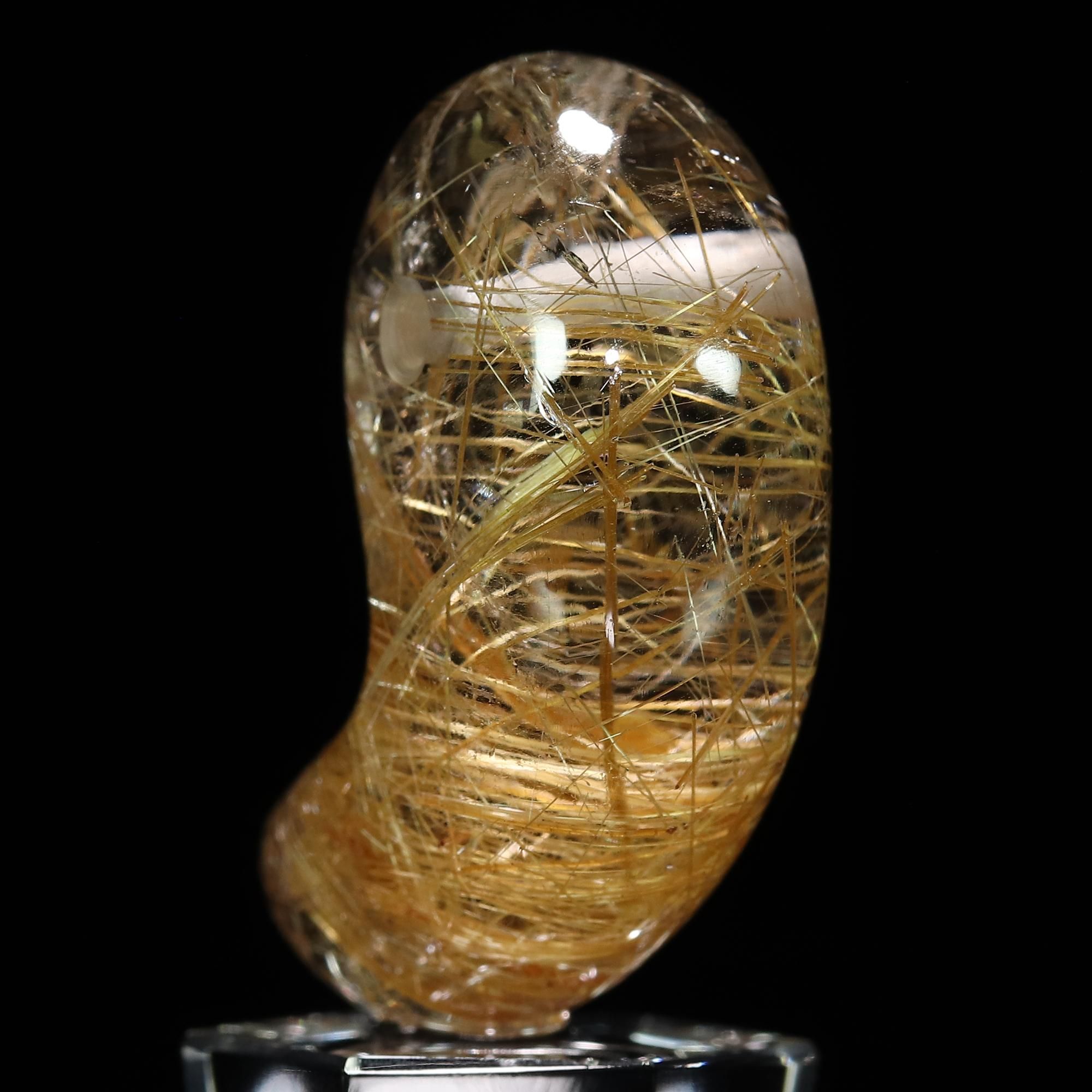 15,000→10,000 ゴールデンルチルクオーツ30mm勾玉 theory xyz ルチルクォーツ ゴールド 勾玉 極上級 73mm 甲府製 秋光作