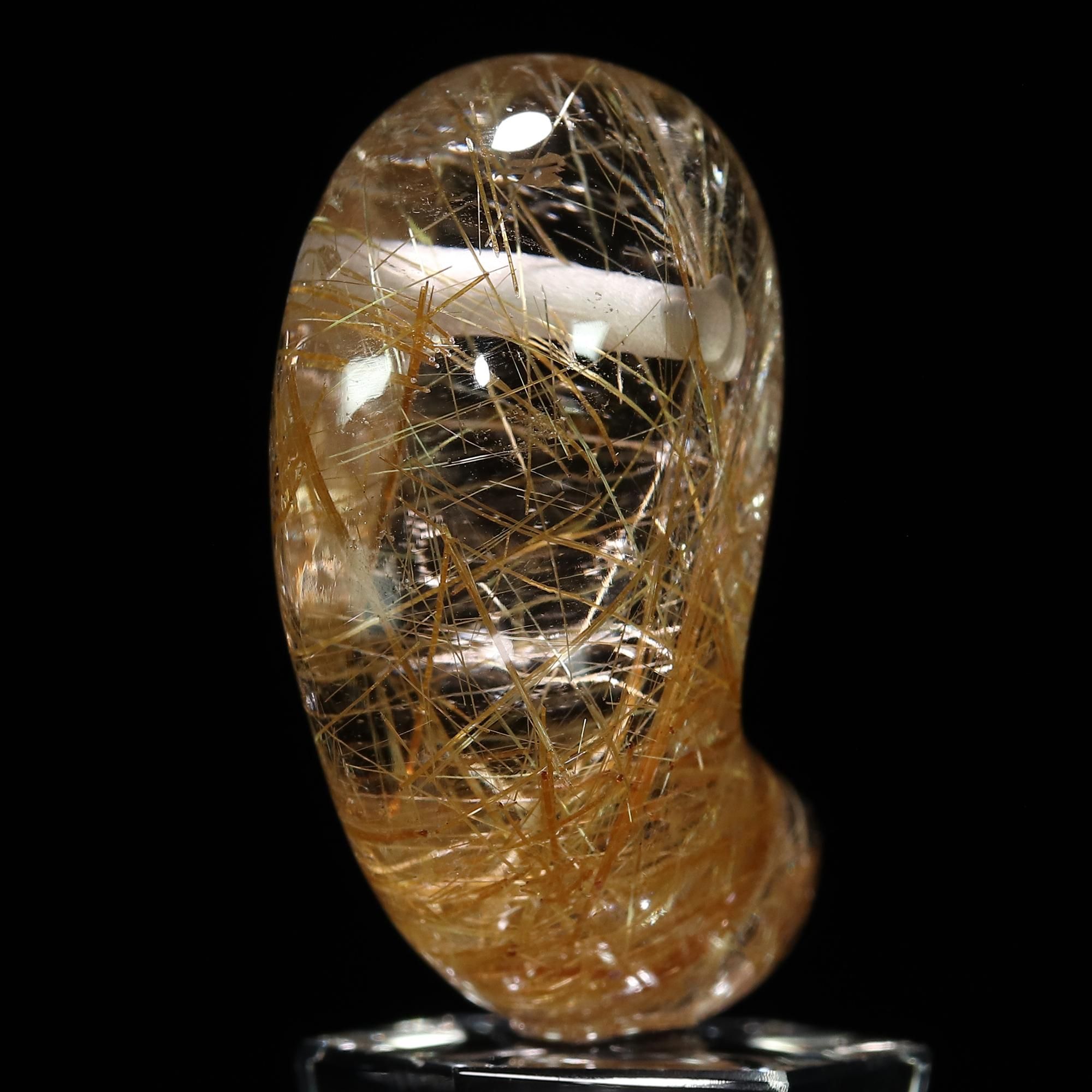 オリーブ（ルチルクォーツ勾玉① オリーブ様専用（ルチルクォーツ勾玉①