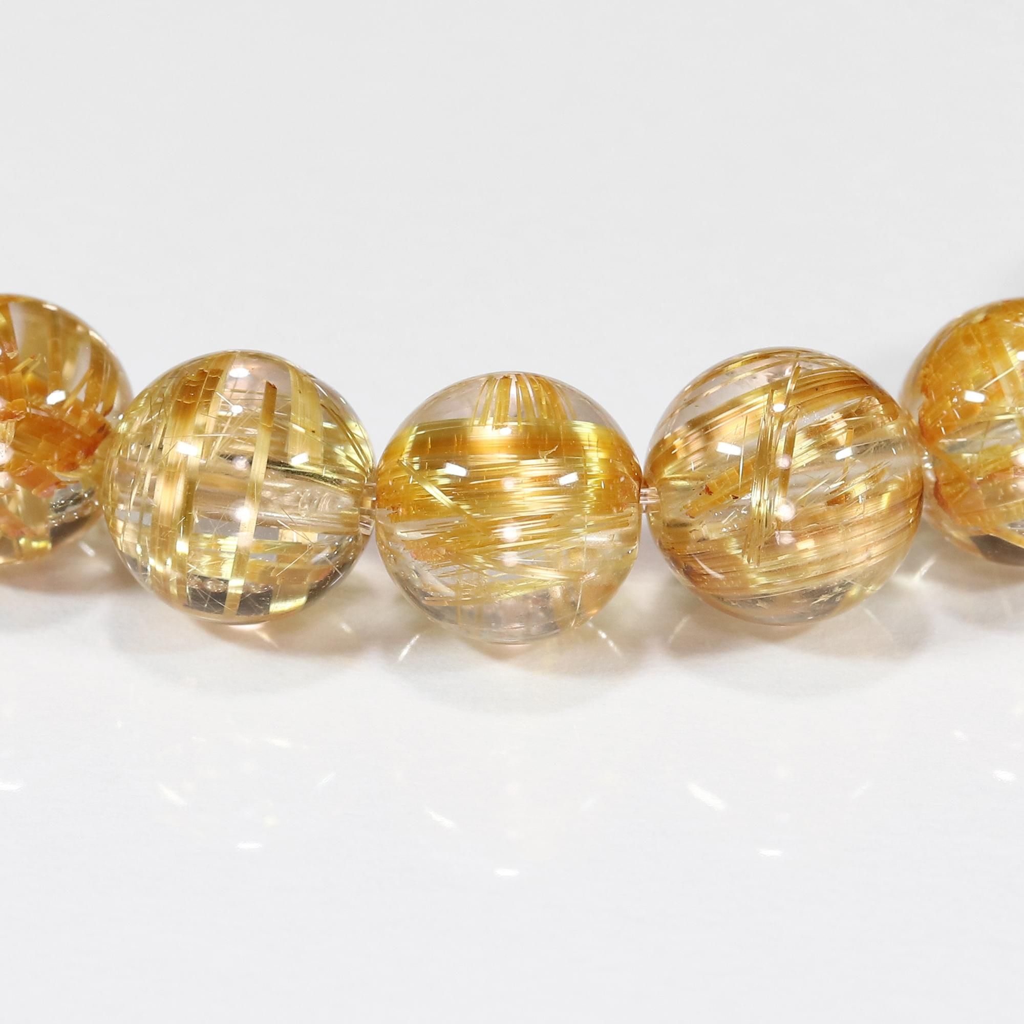 プレミアム jí(ジン)タイチンルチルクォーツ 8mm玉ブレスレット プレミアム jí(ジン)タイチンルチルクォーツ 8mm玉ブレスレット