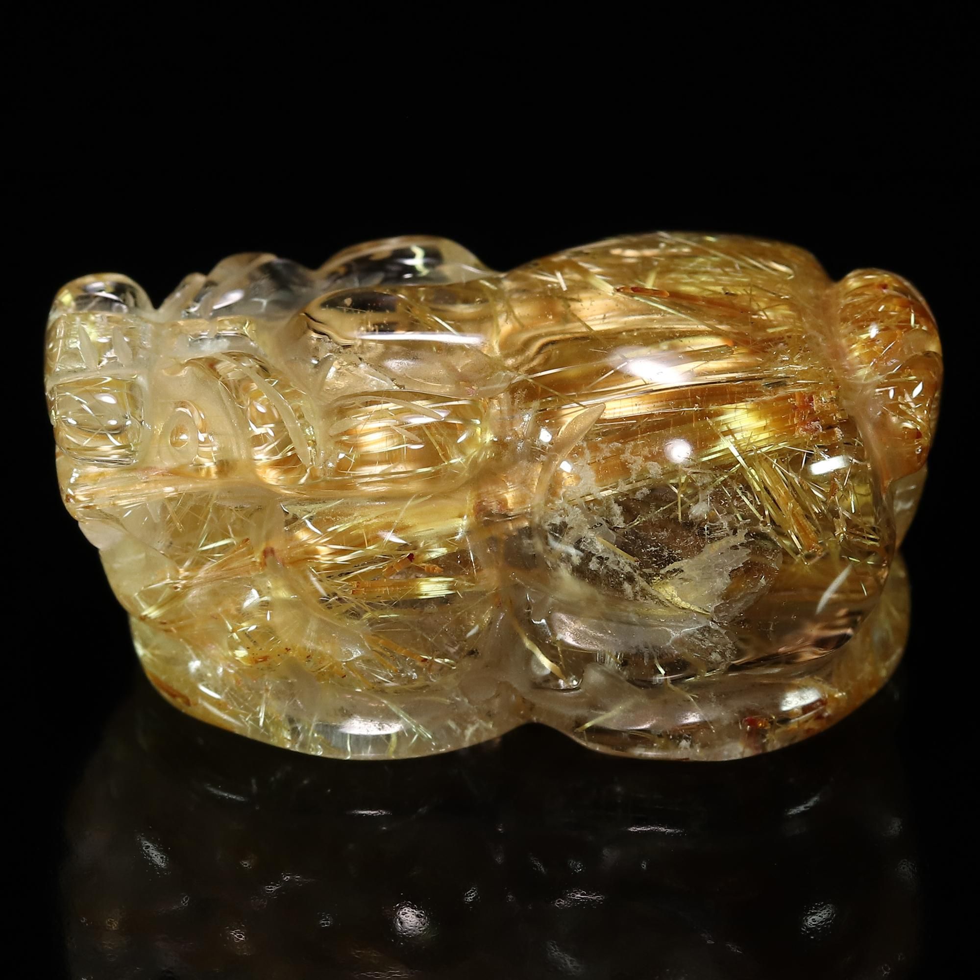 【新入荷】タイチンルチル（シャンパンカラー）貔貅　置物　（新品未使用）金運最強 楽天市場】貔貅の通販