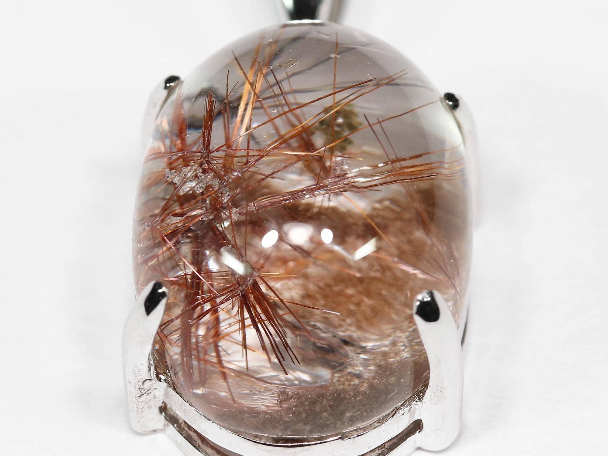 ルチルクォーツ　オーバル型 ルチルクォーツ ルース オーバルファセットカット8×6mm｜天然石