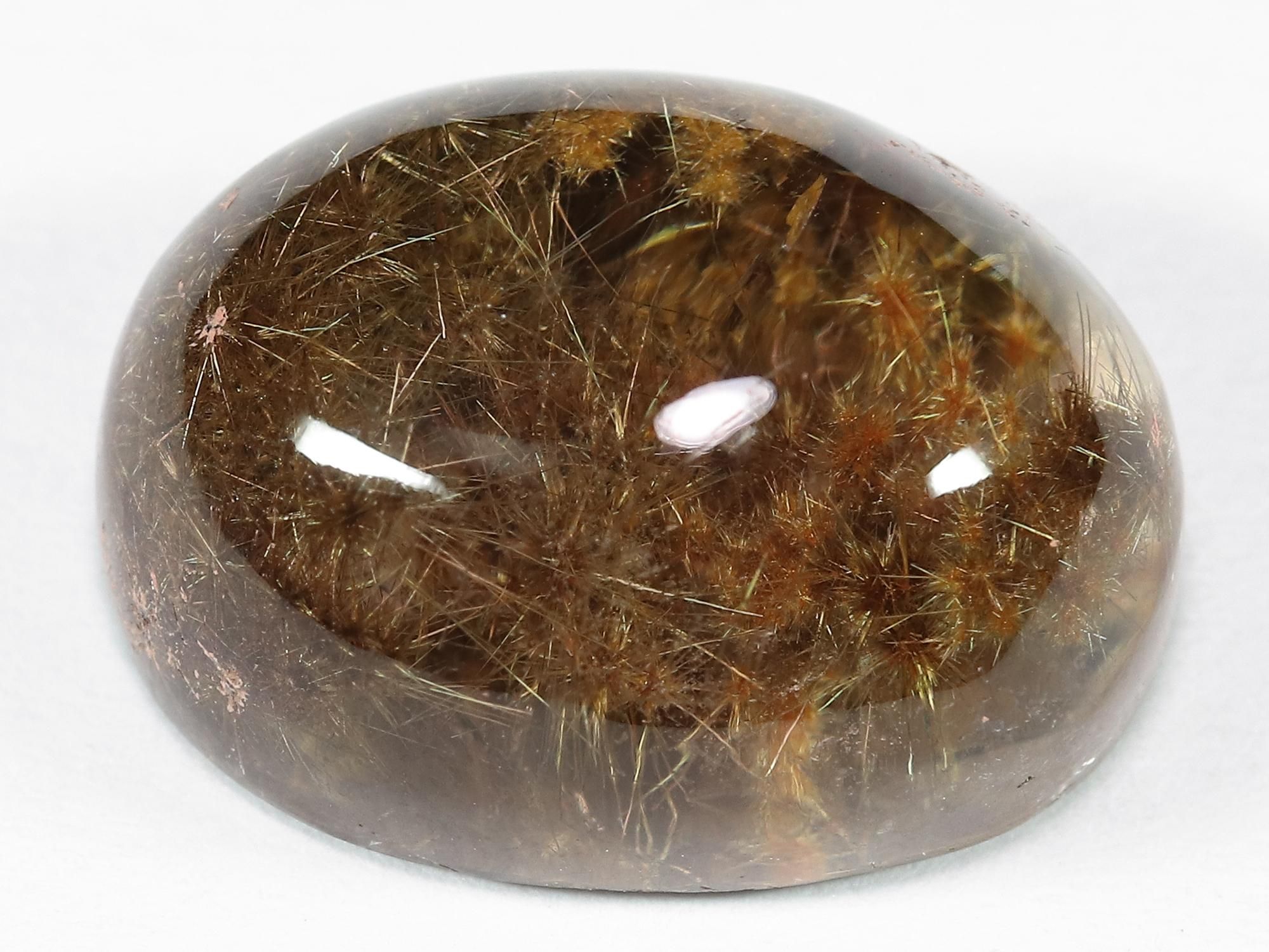 ルチルクォーツ　オーバル型 シルバールチル&フラワールチルクォーツ オーバル カボション