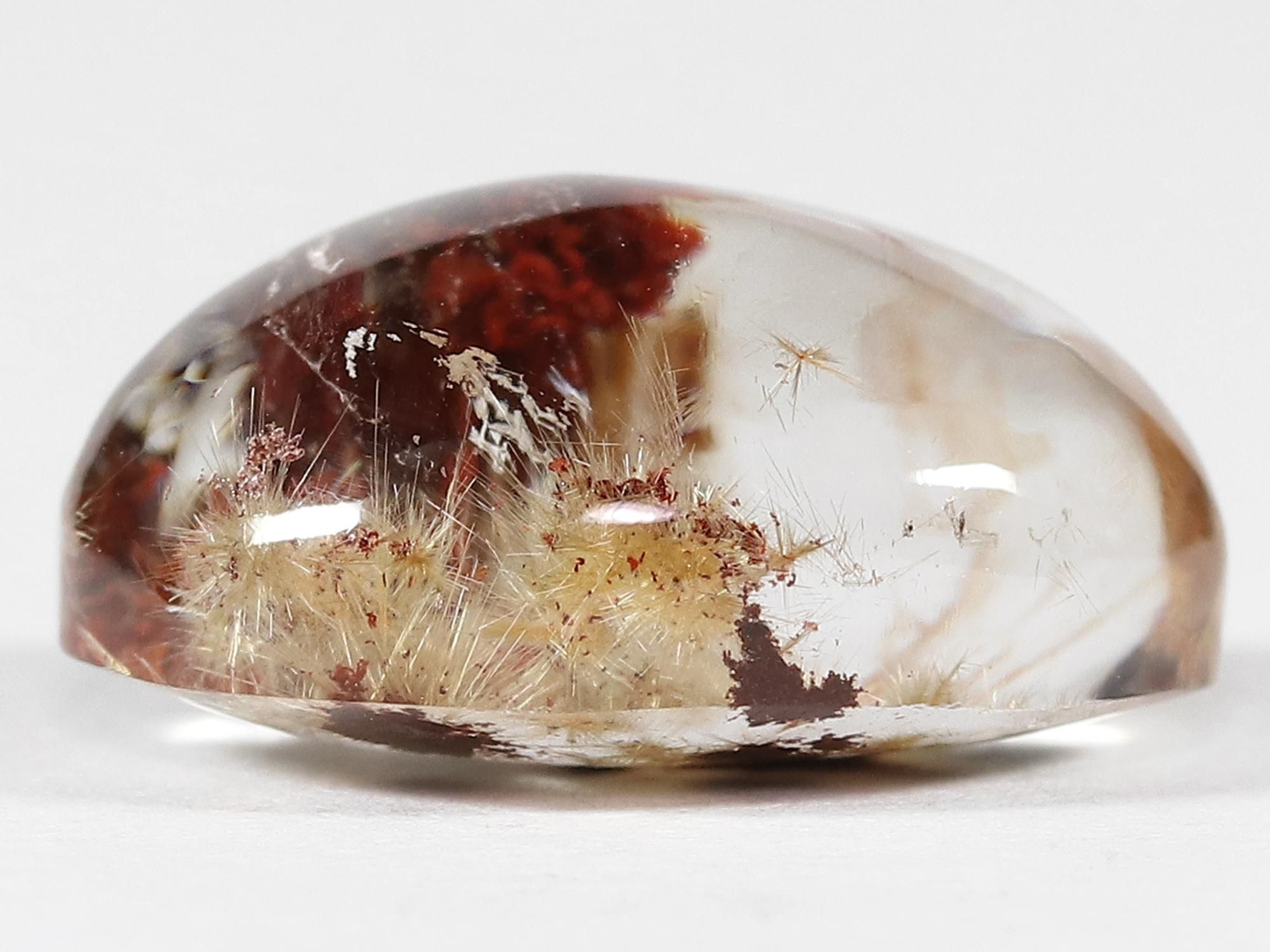 ルチルクォーツカボション 楽天市場】ルチルクォーツ カボションカット 大粒リング「ハウ」10K 10