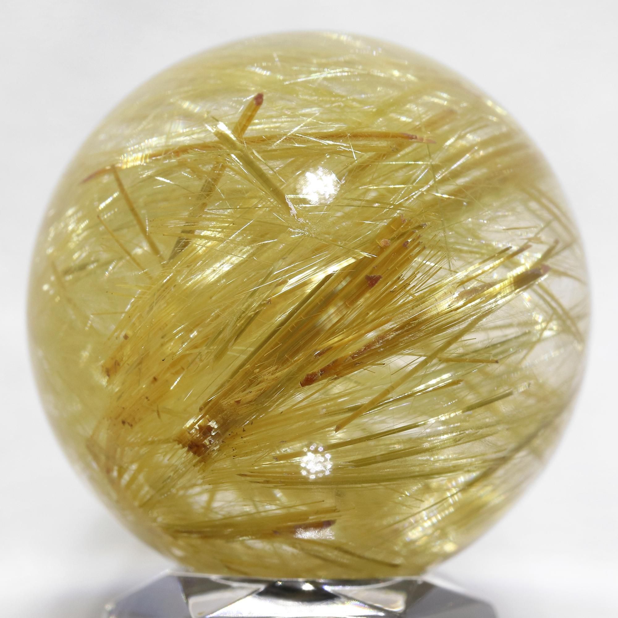 z449水晶の透明度が違う！5A極上 ゴールドルチル タイチンクォーツ 10mm z449水晶の透明度が違う！5A極上 ゴールドルチル タイチン