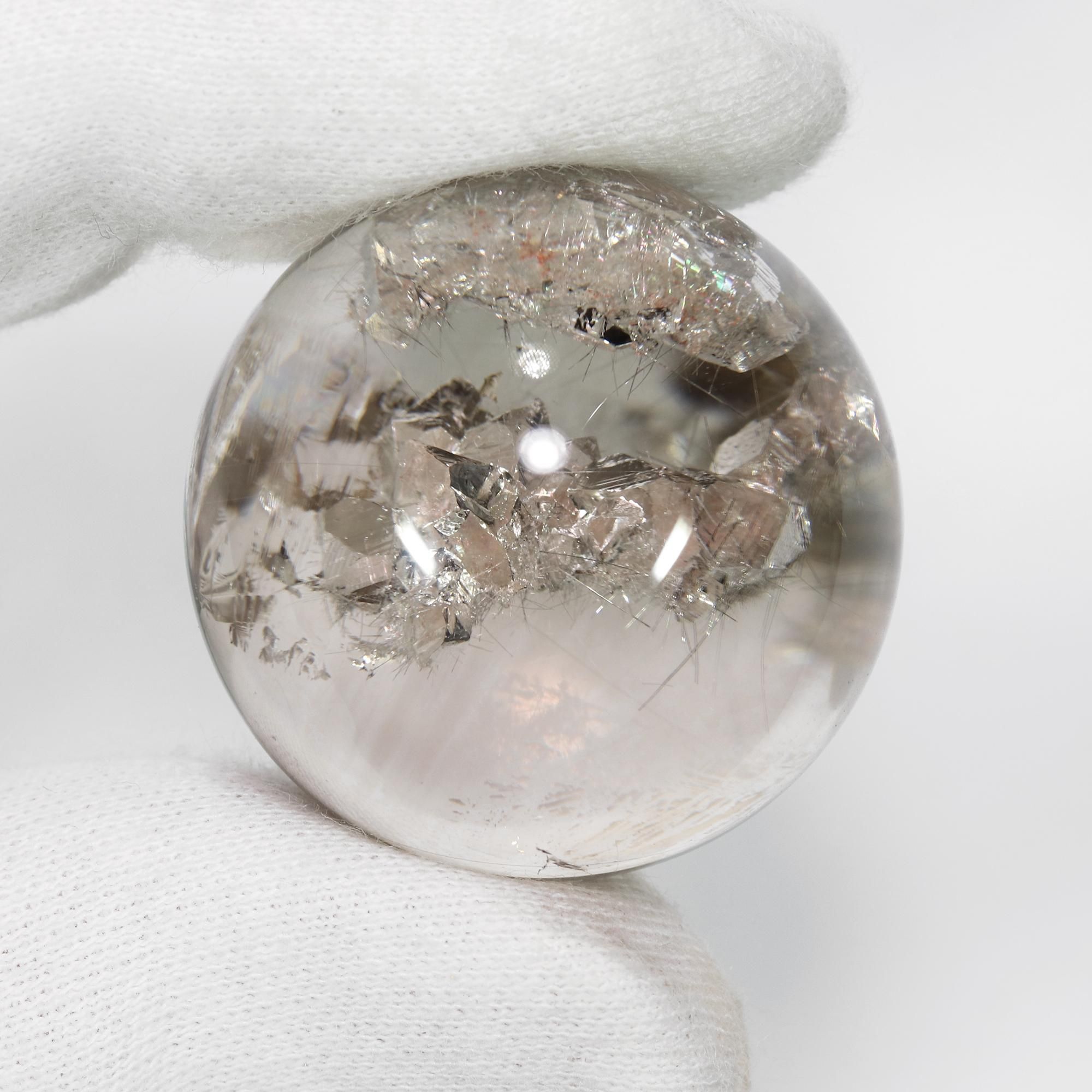 虹が輝く神秘的な石】一点物 ゴールドルチル ポイントカット