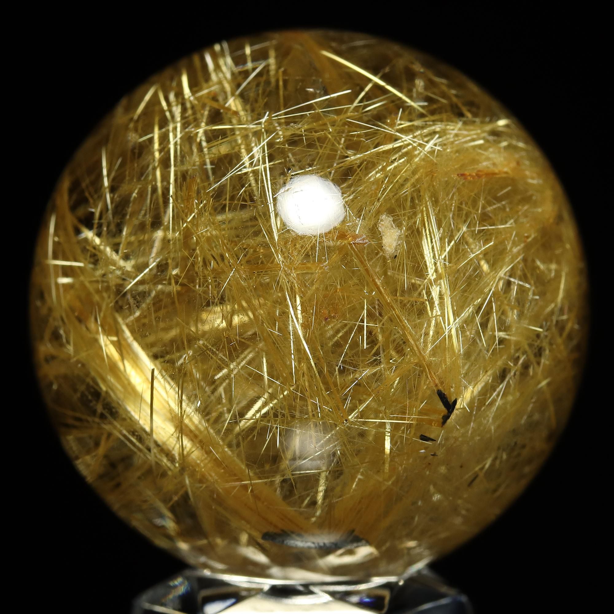 ルチルクォーツスフィアNo.627 タイチンルチルクォーツ Φ27.6mm玉 スフィア(型番spr1362)