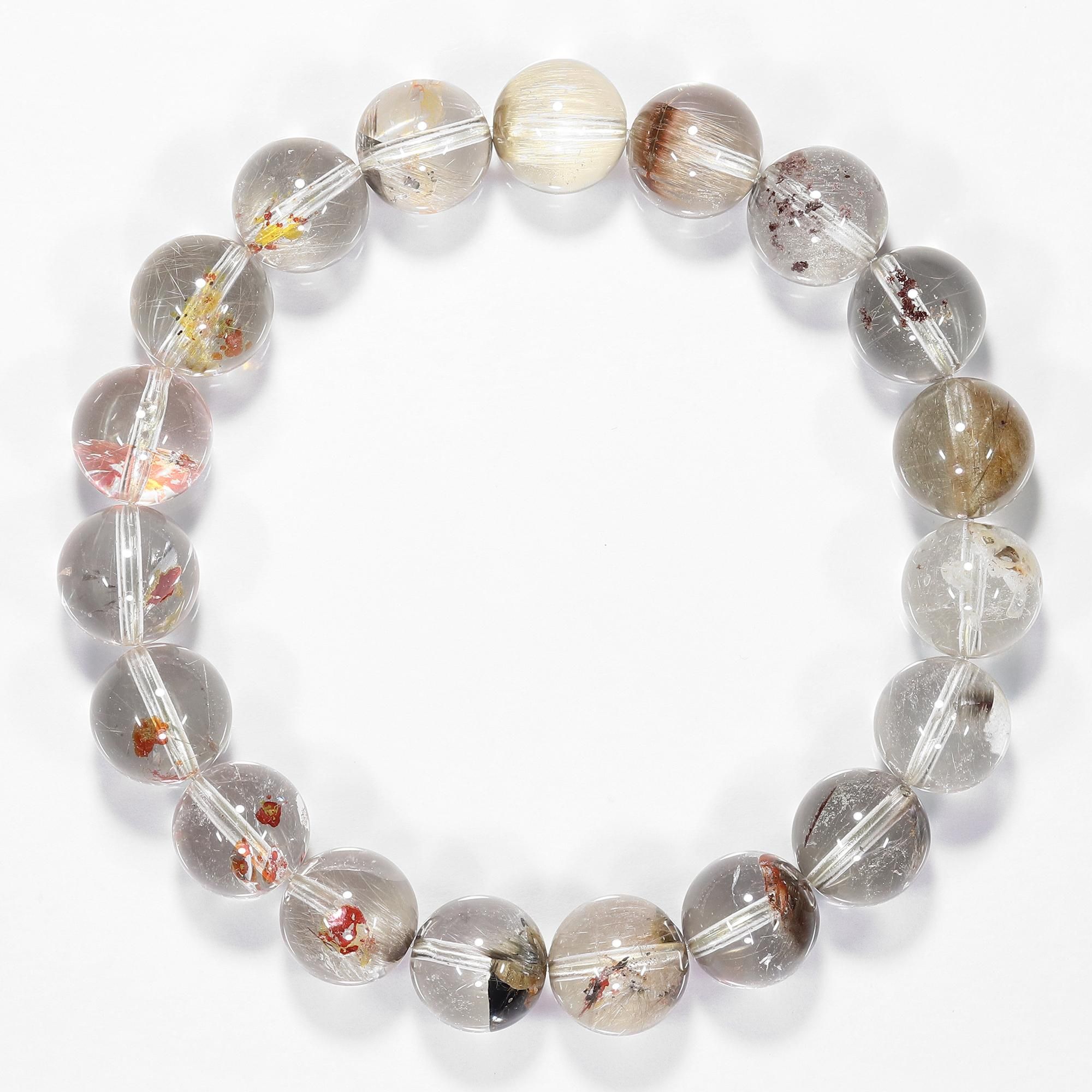 高品質/オーロラ・ガーデン・ヘマタイト・クォーツ入りのミックス