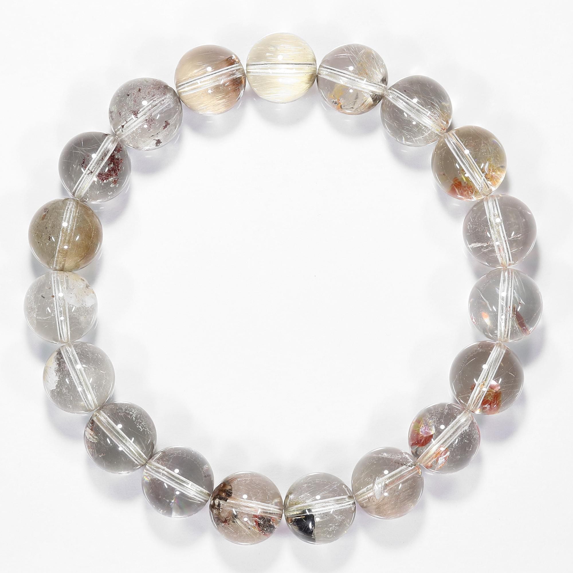 高品質/オーロラ・ガーデン・ヘマタイト・クォーツ入りのミックス