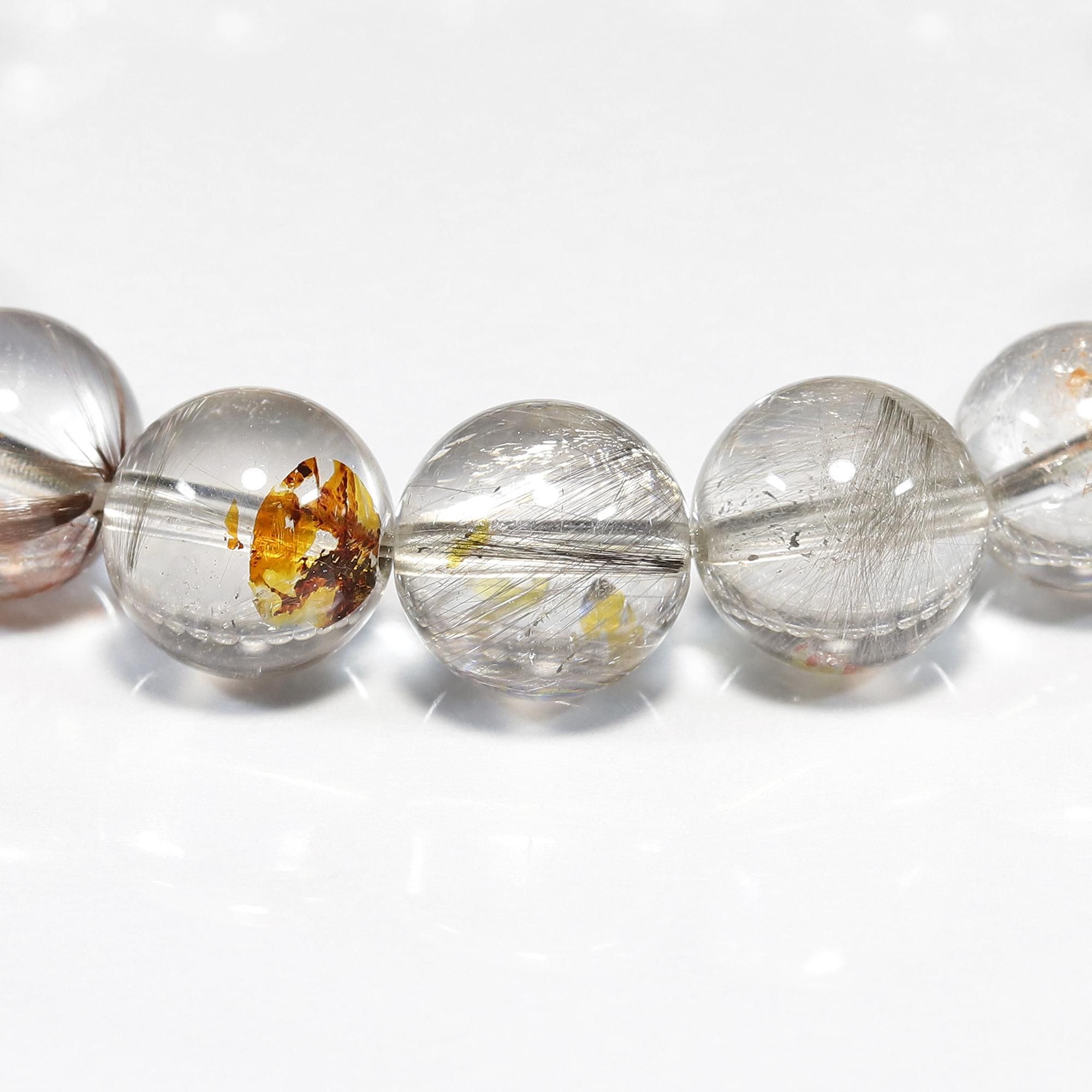 高品質 ミックス ルチルクォーツ ブレスレット 約9.5mm ③ 【公式通販】