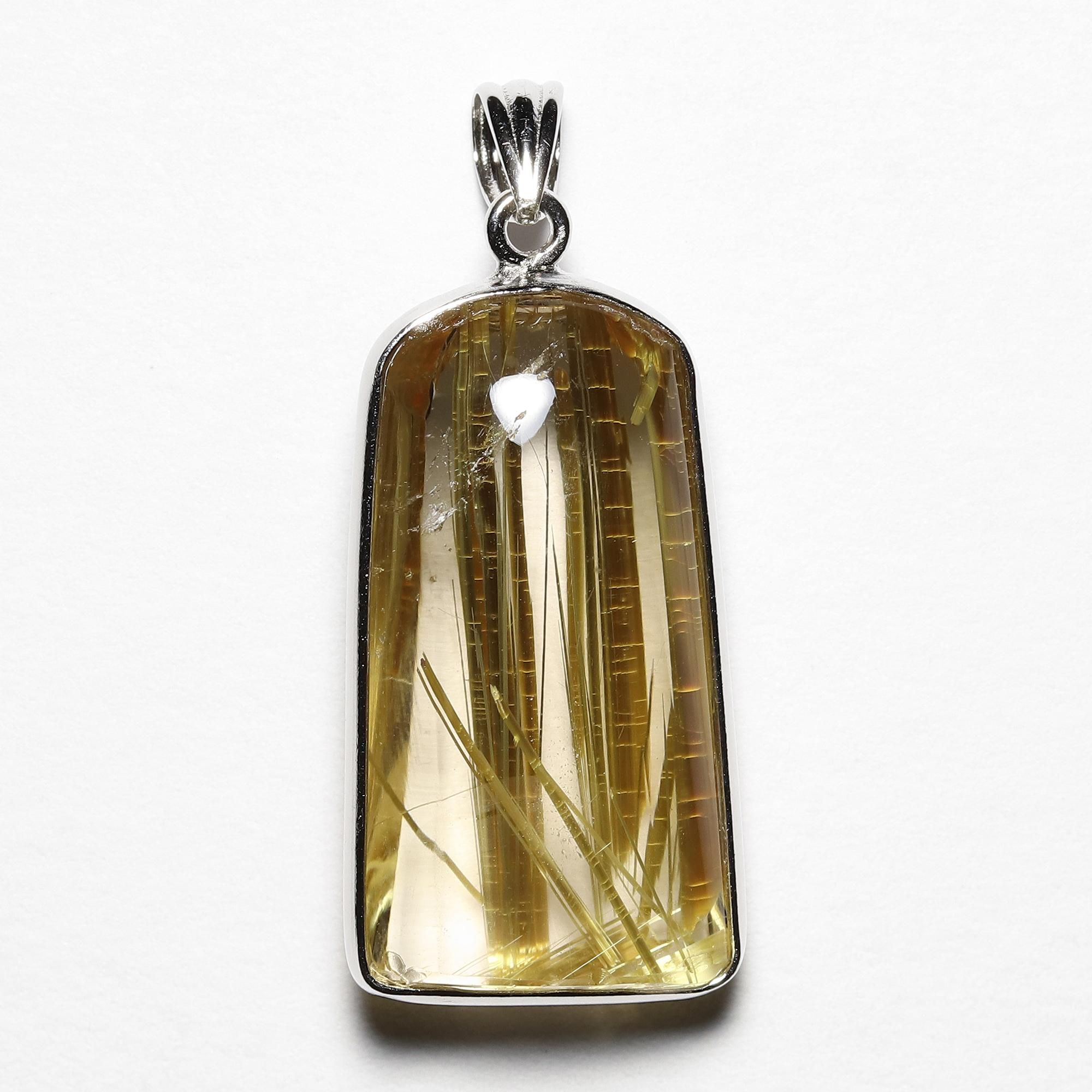 ペンダントトップ　ルチル K10YG ルチルクォーツ デュードロップ ペンダントトップ