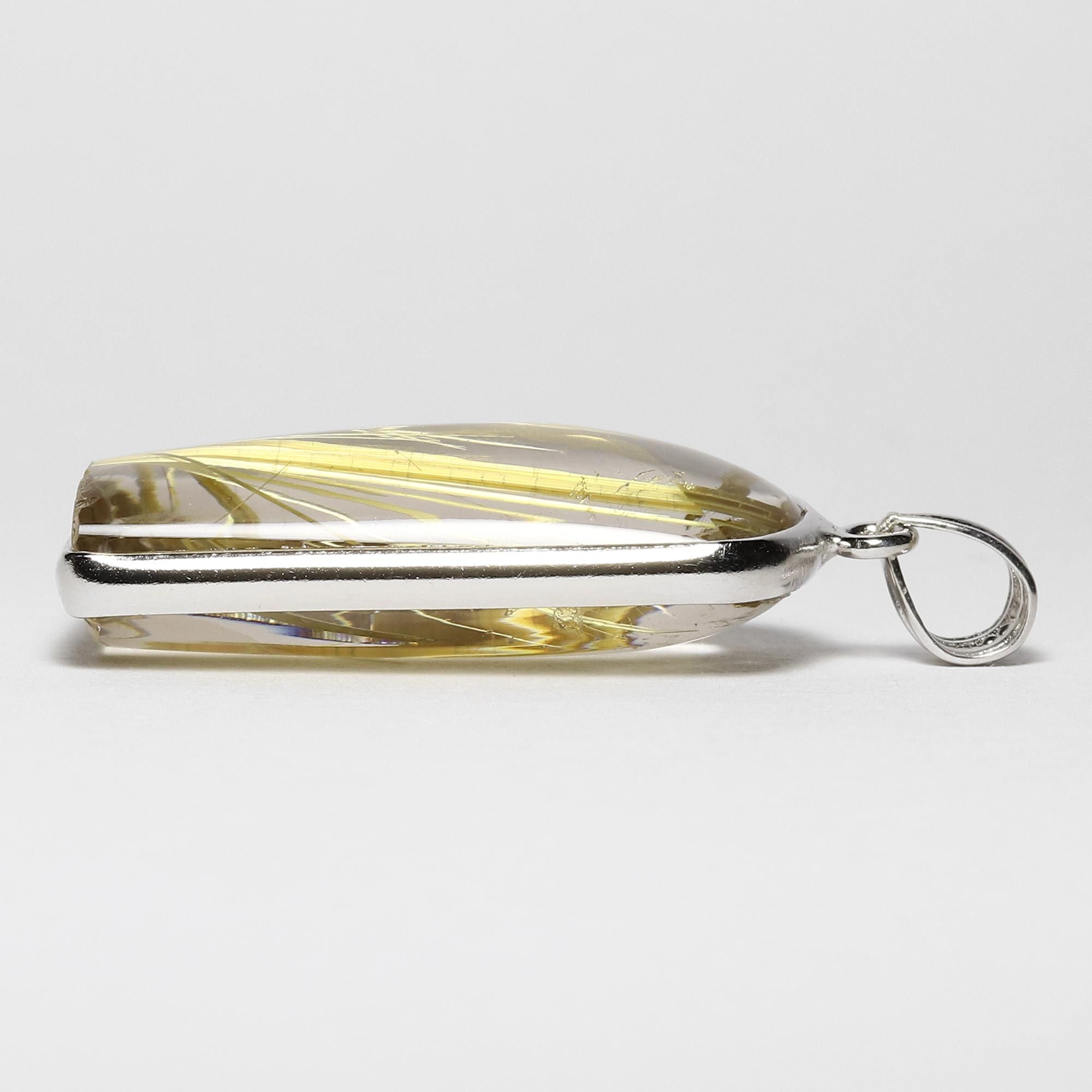 タイチンルチルクォーツ フリーシェイプカット シルバー925